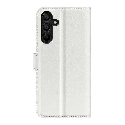 For Samsung Galaxy M15 5G Case Litchi Texture Leather Phone Cover Card Slot Magnetic Clasp
