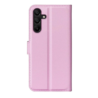 For Samsung Galaxy M15 5G Case Litchi Texture Leather Phone Cover Card Slot Magnetic Clasp