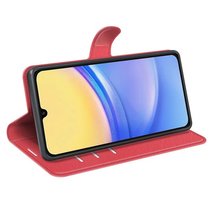 For Samsung Galaxy M15 5G Case Litchi Texture Leather Phone Cover Card Slot Magnetic Clasp