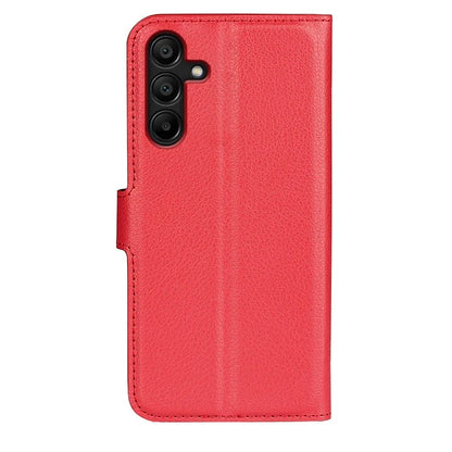 For Samsung Galaxy M15 5G Case Litchi Texture Leather Phone Cover Card Slot Magnetic Clasp