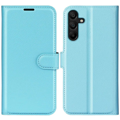For Samsung Galaxy M15 5G Case Litchi Texture Leather Phone Cover Card Slot Magnetic Clasp