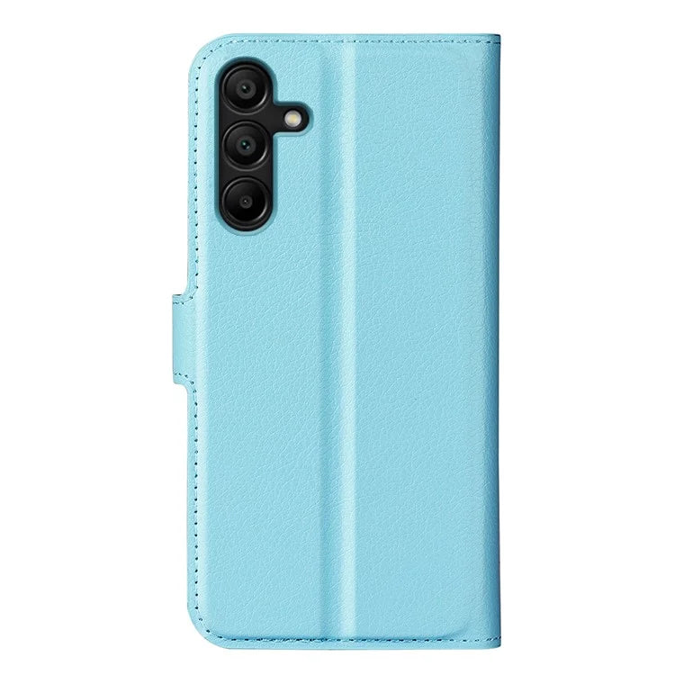 For Samsung Galaxy M15 5G Case Litchi Texture Leather Phone Cover Card Slot Magnetic Clasp