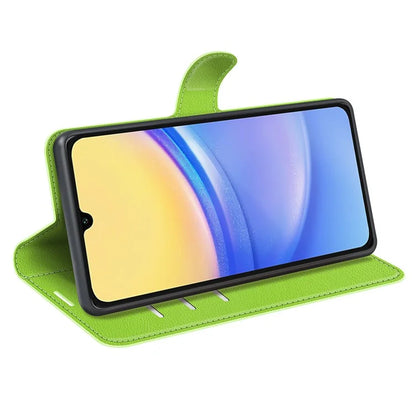 For Samsung Galaxy M15 5G Case Litchi Texture Leather Phone Cover Card Slot Magnetic Clasp