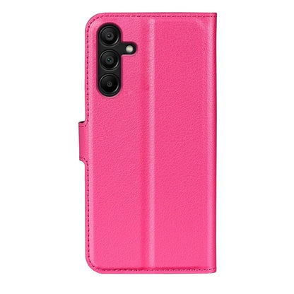For Samsung Galaxy M15 5G Case Litchi Texture Leather Phone Cover Card Slot Magnetic Clasp