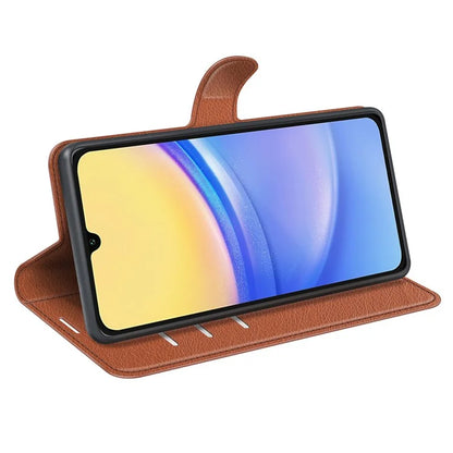 For Samsung Galaxy M15 5G Case Litchi Texture Leather Phone Cover Card Slot Magnetic Clasp