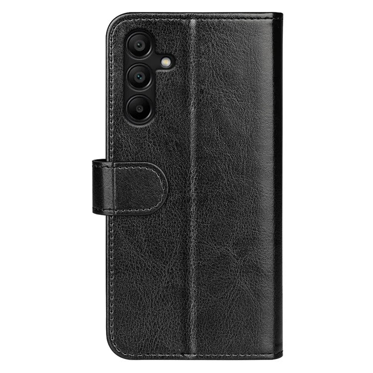 For Samsung Galaxy M15 5G Case Folio Flip Leather Phone Cover Crazy Horse Texture