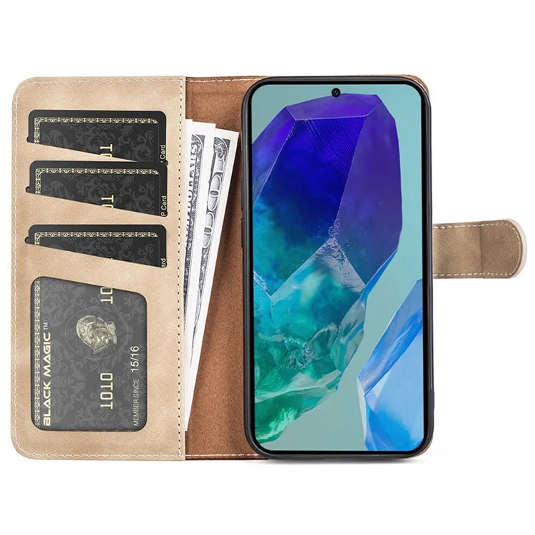 For Samsung Galaxy M55 5G / C55 5G / F55 5G Case Wallet Leather Phone Cover Two-Tone Splicing