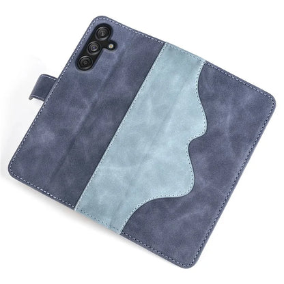 For Samsung Galaxy M55 5G / C55 5G / F55 5G Case Wallet Leather Phone Cover Two-Tone Splicing