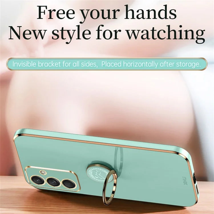 XINLI For Samsung Galaxy M55 5G / C55 5G / F55 5G Case Ring Kickstand TPU Phone Cover