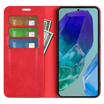 For Samsung Galaxy M55 5G / C55 5G / F55 5G Case Wallet Leather Phone Cover Skin Feel Strong Magnetic