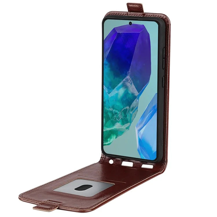 For Samsung Galaxy M55 5G / C55 5G / F55 5G Case Vertical Flip Card Slots Leather Phone Cover