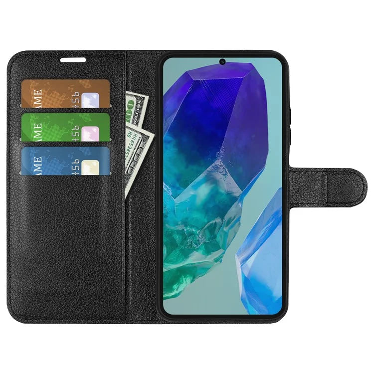 For Samsung Galaxy M55 5G / C55 5G / F55 5G Case Litchi Texture Card Slot Leather Phone Cover with Wallet