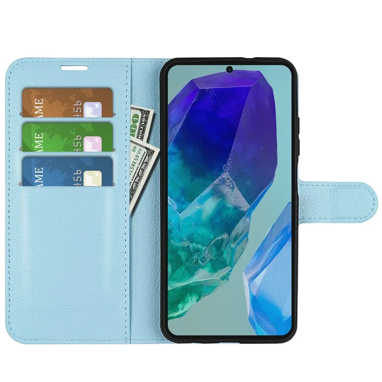 For Samsung Galaxy M55 5G / C55 5G / F55 5G Case Litchi Texture Card Slot Leather Phone Cover with Wallet