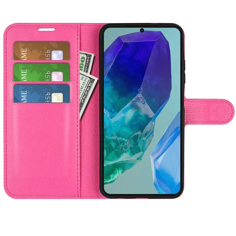 For Samsung Galaxy M55 5G / C55 5G / F55 5G Case Litchi Texture Card Slot Leather Phone Cover with Wallet