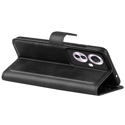 For Oppo Reno11 F 5G Case Leather Phone Cover Square Magnetic Clasp
