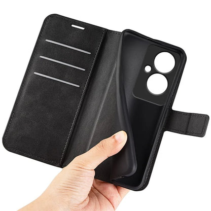 For Oppo Reno11 F 5G Case Leather Phone Cover Square Magnetic Clasp