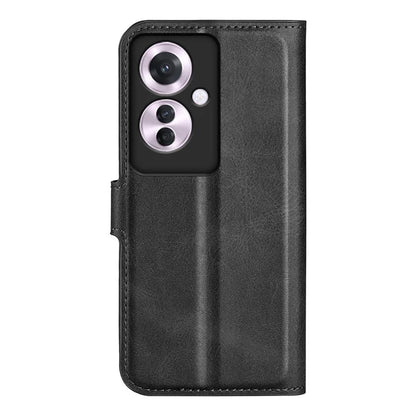 For Oppo Reno11 F 5G Case Leather Phone Cover Square Magnetic Clasp