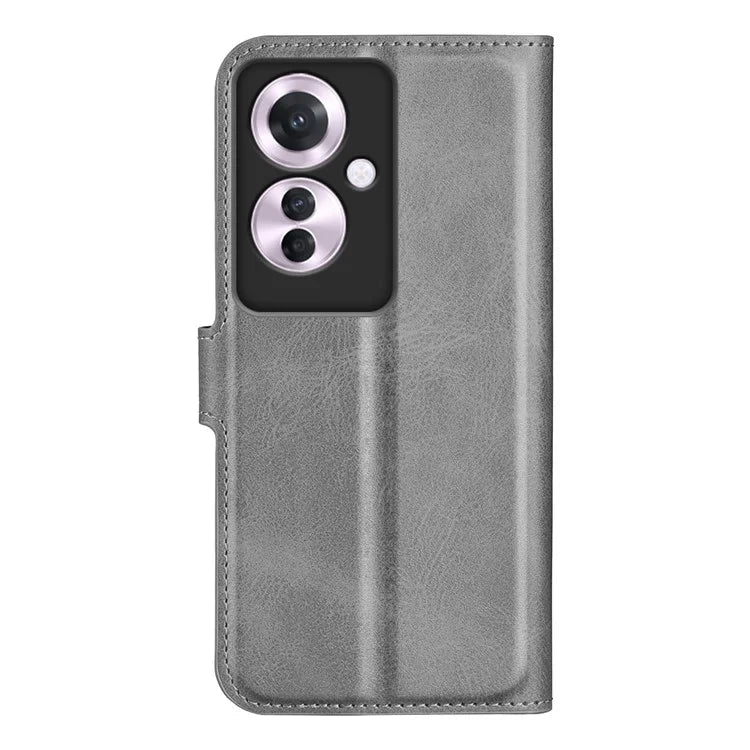 For Oppo Reno11 F 5G Case Leather Phone Cover Square Magnetic Clasp