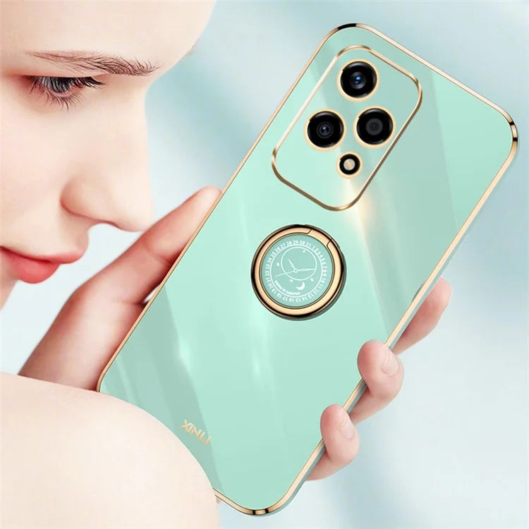 XINLI For Honor 200 Lite TPU Case Electroplating Phone Cover with Ring Kickstand