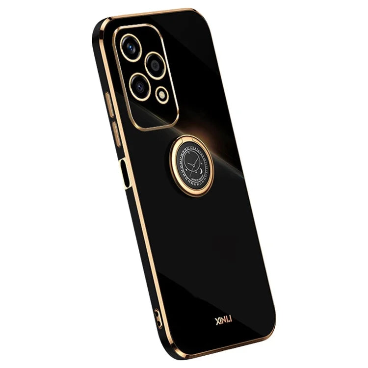 XINLI For Honor 200 Lite TPU Case Electroplating Phone Cover with Ring Kickstand