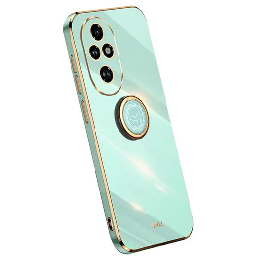 XINLI For Honor 200 Pro 5G Case Ring Kickstand TPU Phone Cover Electroplating Frame