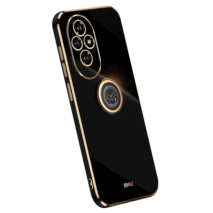 XINLI For Honor 200 5G Case Ring Holder Kickstand Electroplating Soft TPU Cover