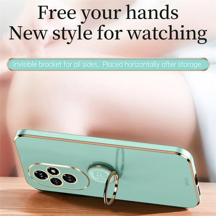 XINLI For Honor 200 5G Case Ring Holder Kickstand Electroplating Soft TPU Cover