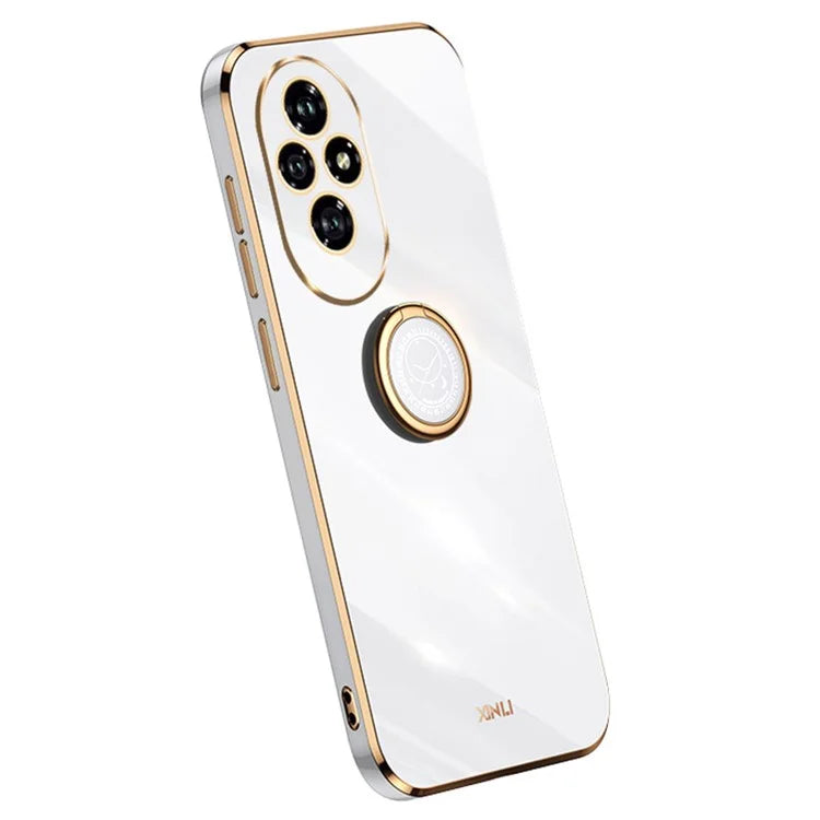 XINLI For Honor 200 5G Case Ring Holder Kickstand Electroplating Soft TPU Cover
