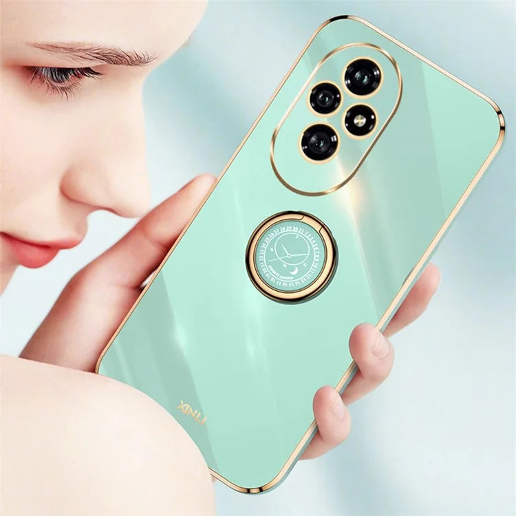 XINLI For Honor 200 5G Case Ring Holder Kickstand Electroplating Soft TPU Cover