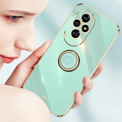 XINLI For Honor 200 5G Case Ring Holder Kickstand Electroplating Soft TPU Cover