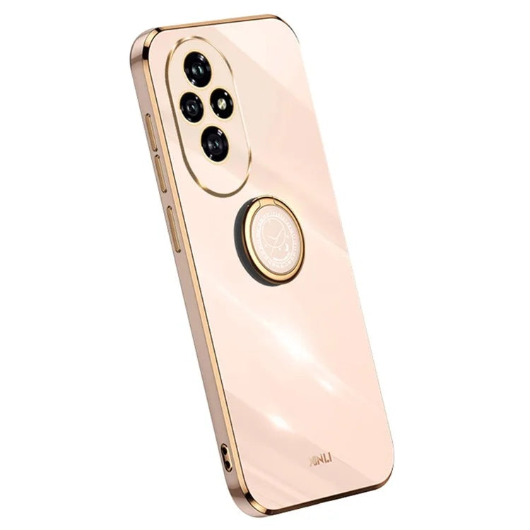 XINLI For Honor 200 5G Case Ring Holder Kickstand Electroplating Soft TPU Cover
