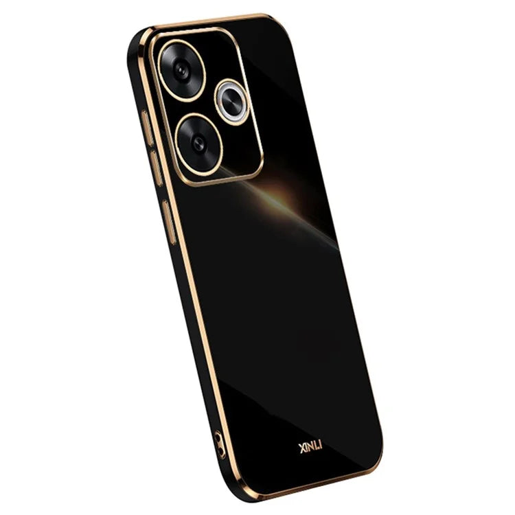 XINLI For Xiaomi Redmi Turbo 3 5G / Poco F6 5G Case TPU Phone Cover Electroplating Edge