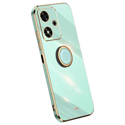 XINLI For Honor Play 50 Case TPU Phone Cover with Kickstand Electroplating Golden Edge