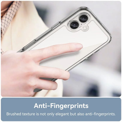For iPhone 16 Plus Case TPU Frame Clear Acrylic Back Phone Cover