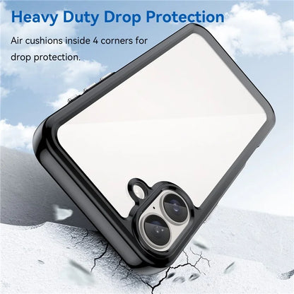 For iPhone 16 Case TPU+Acrylic Phone Cover Anti-Scratch Protective