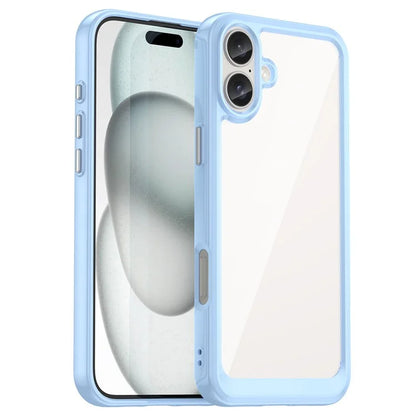 For iPhone 16 Case TPU+Acrylic Phone Cover Anti-Scratch Protective