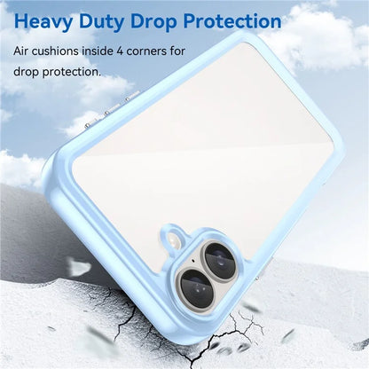 For iPhone 16 Case TPU+Acrylic Phone Cover Anti-Scratch Protective
