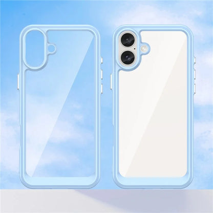 For iPhone 16 Case TPU+Acrylic Phone Cover Anti-Scratch Protective