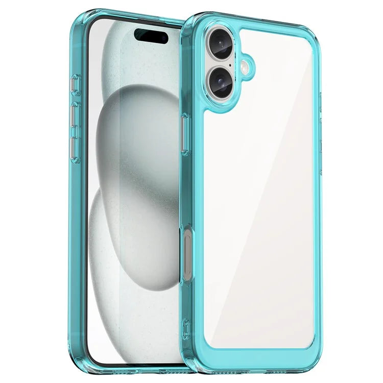 For iPhone 16 Case TPU+Acrylic Phone Cover Anti-Scratch Protective