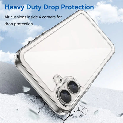 For iPhone 16 Case TPU+Acrylic Phone Cover Anti-Scratch Protective