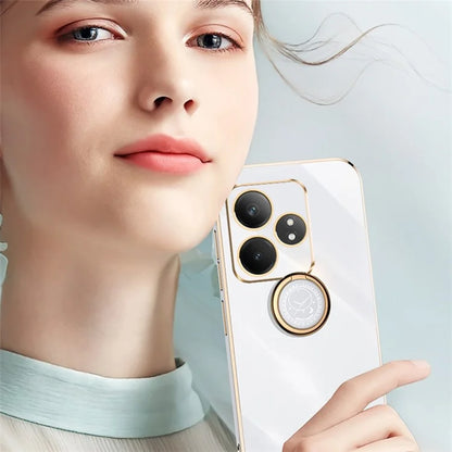 XINLI For Realme GT Neo6 5G Case Soft TPU Kickstand Electroplating Phone Cover