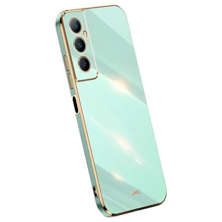 XINLI For Realme C65 4G Case Protective TPU Cell Phone Cover with Electroplating Frame