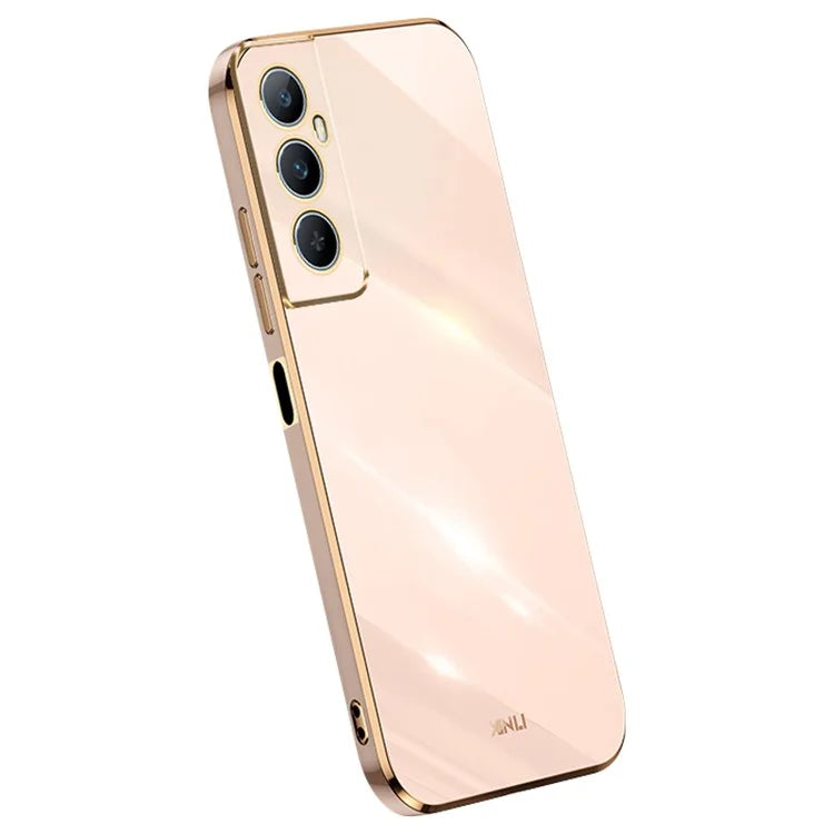 XINLI For Realme C65 4G Case Protective TPU Cell Phone Cover with Electroplating Frame