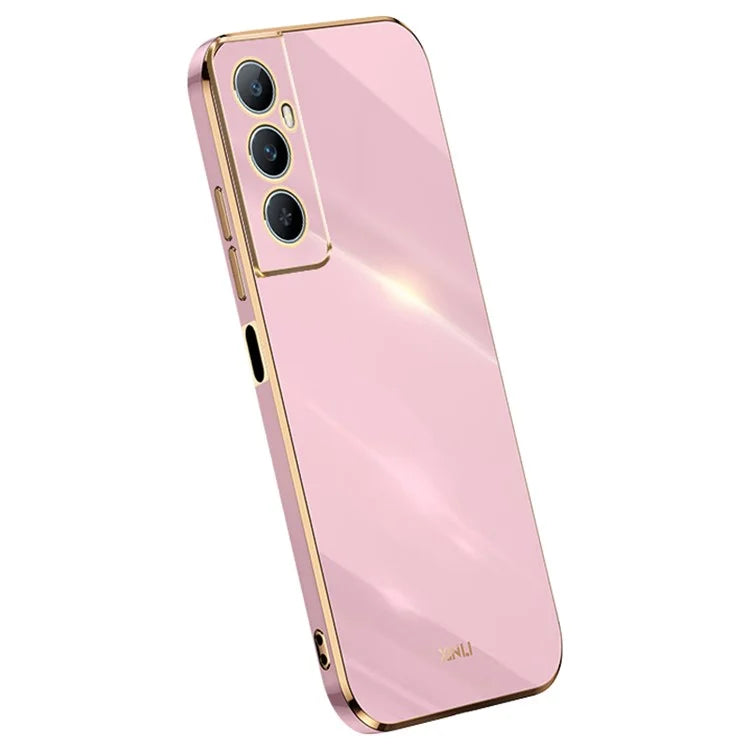 XINLI For Realme C65 4G Case Protective TPU Cell Phone Cover with Electroplating Frame