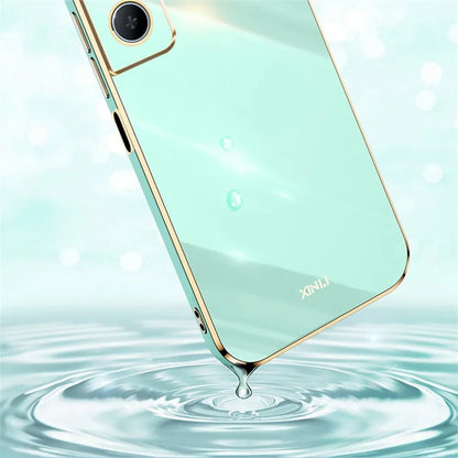 XINLI For Realme C65 4G Case Protective TPU Cell Phone Cover with Electroplating Frame