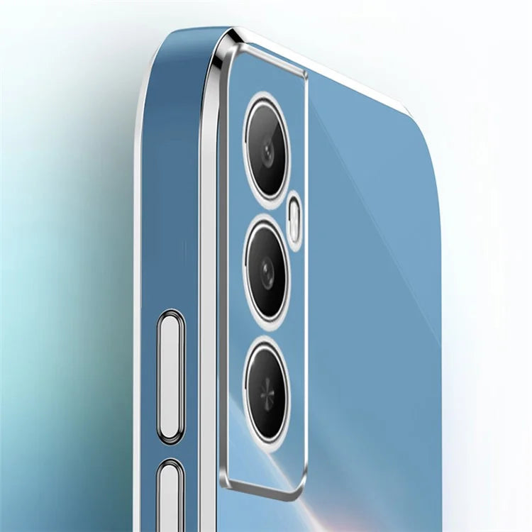 XINLI For Realme C65 4G Case Protective TPU Cell Phone Cover with Electroplating Frame