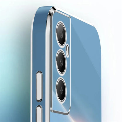 XINLI For Realme C65 4G Case Protective TPU Cell Phone Cover with Electroplating Frame