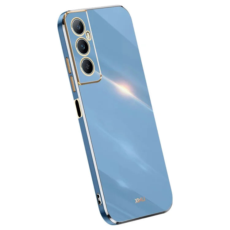 XINLI For Realme C65 4G Case Protective TPU Cell Phone Cover with Electroplating Frame