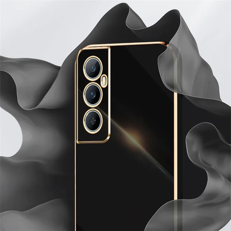 XINLI For Realme C65 4G Case Protective TPU Cell Phone Cover with Electroplating Frame