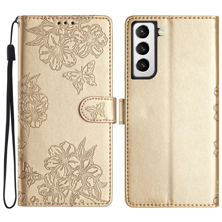 For Samsung Galaxy S22 5G Wholesale Phone Stand Case Imprinted PU Leather Phone Cover